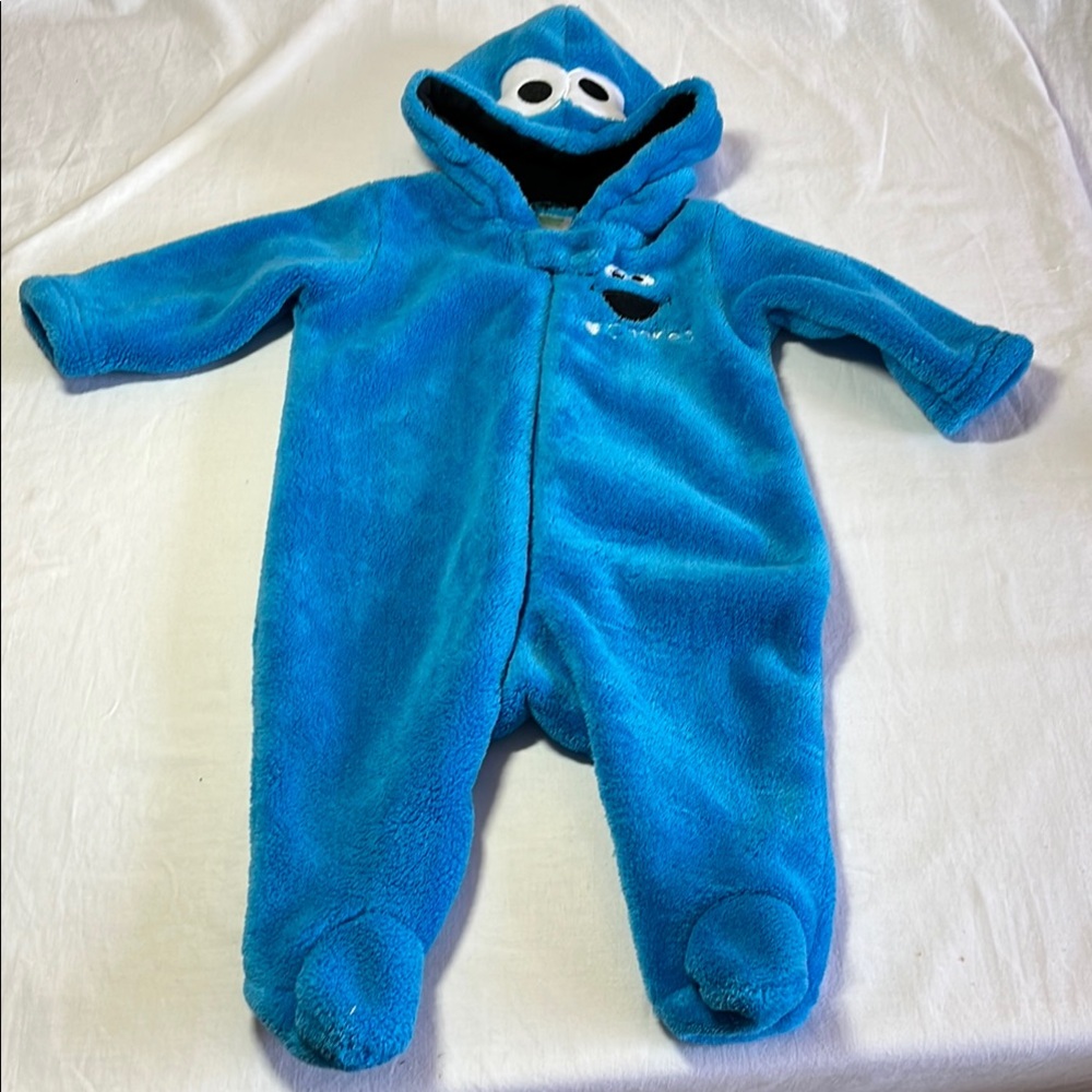 6M Sesame Street Cookie Monster fleece bunting bag
